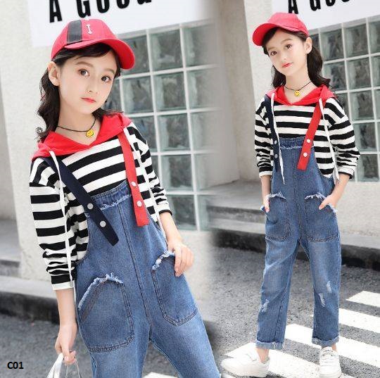 setelan overall lengan panjang